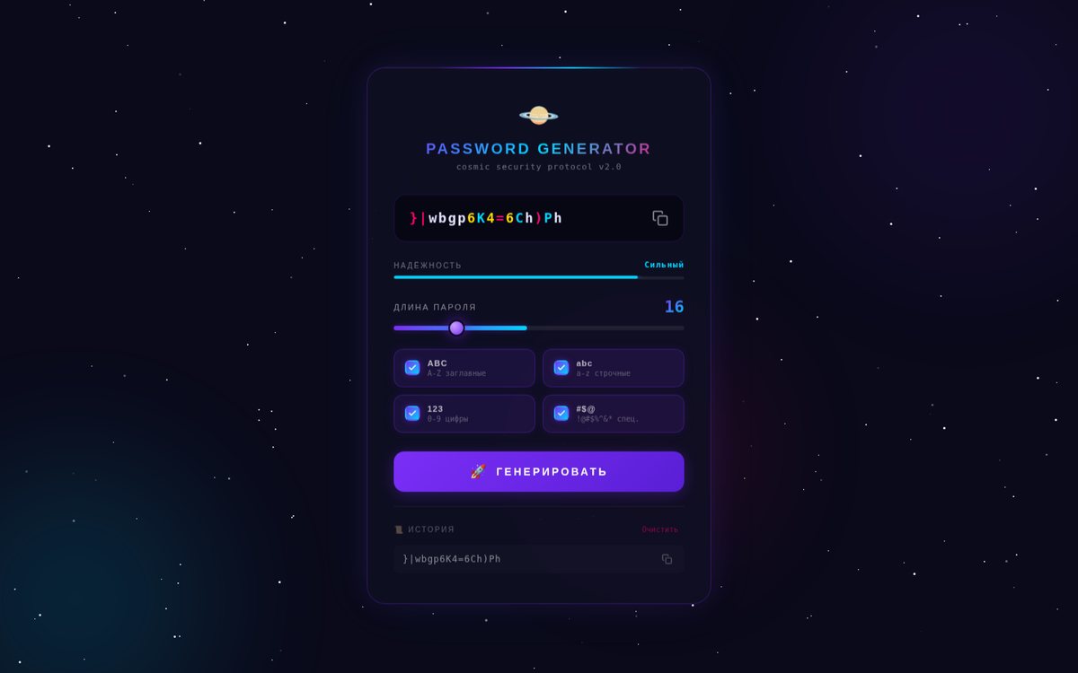 Password Generator — скриншот интерфейса
